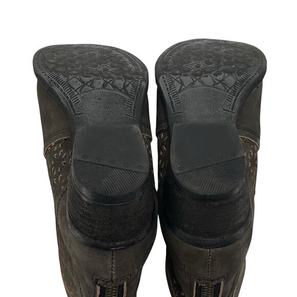 Harley Davidson Liam Western Boots Biker Shoes Womens Sz 8 Distressed (HF15) - Picture 7 of 10